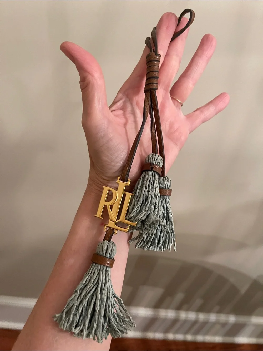 Lauren Ralph Lauren Replacement Three Tassel - Gold-tone Logo Bag Charm